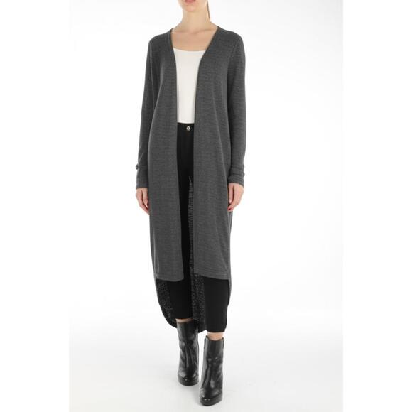 Derek Heart Sweaters - Derek Heart Womens Cardigan Size S Dark Grey Open Front Duster Cozy Casual